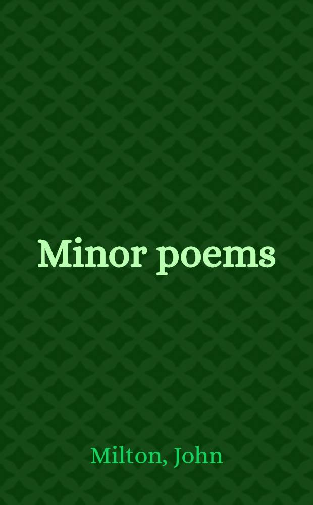 Minor poems