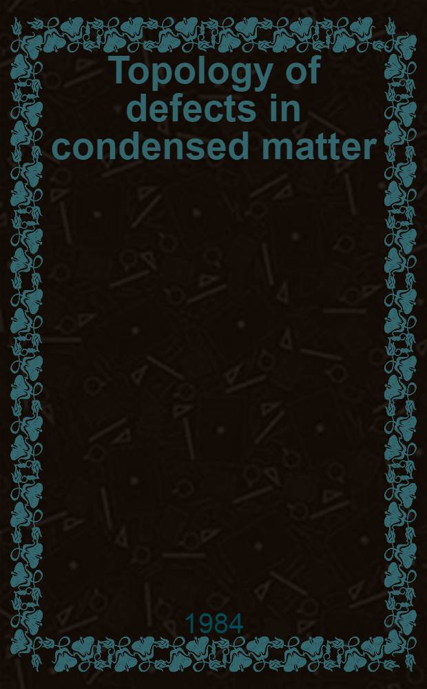 Topology of defects in condensed matter