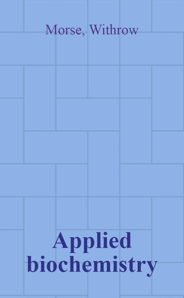 Applied biochemistry
