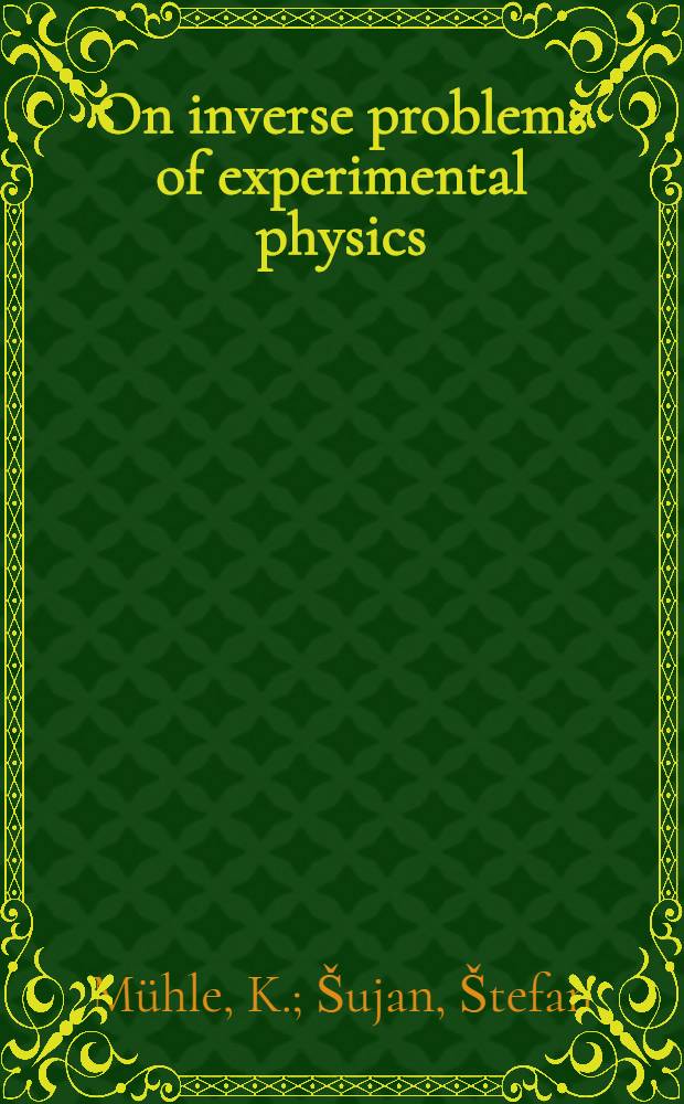 On inverse problems of experimental physics: finite-dimensional linear theory