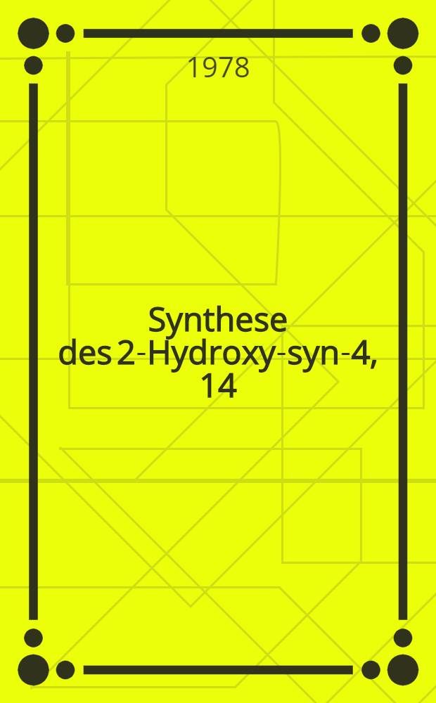 Synthese des 2-Hydroxy-syn-4, 14; 6,12-bismethano [15] annulenons und Synthese substituierter syn, syn-1,6; 8,17; 10,15-Trismethano [18] annulene : Inaug.-Diss