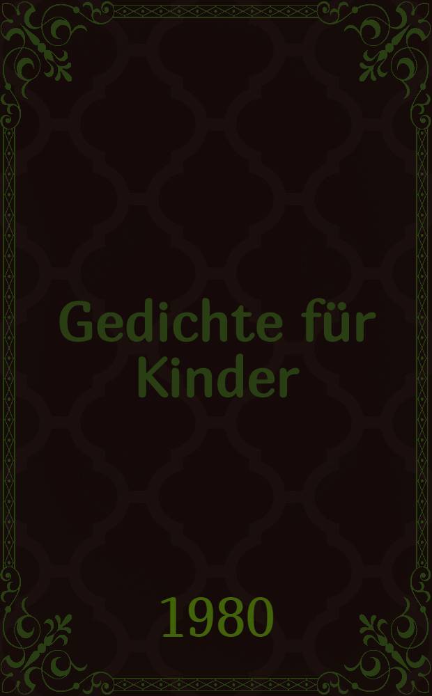 Gedichte für Kinder