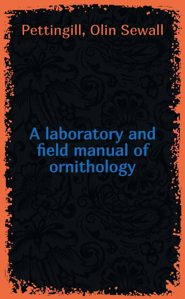 A laboratory and field manual of ornithology