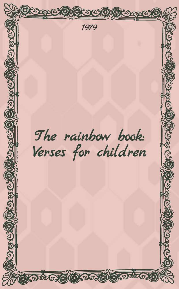 The rainbow book : Verses for children
