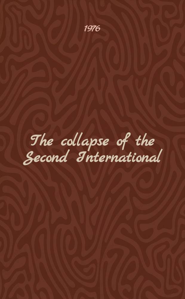 The collapse of the Second International