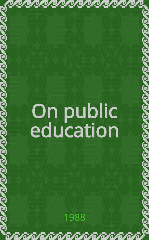 On public education