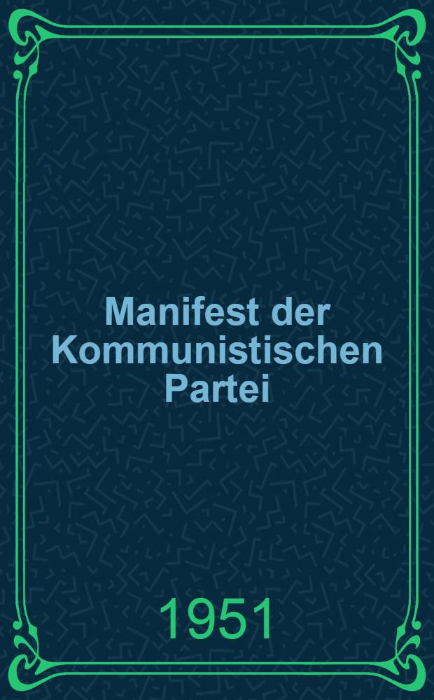 Manifest der Kommunistischen Partei