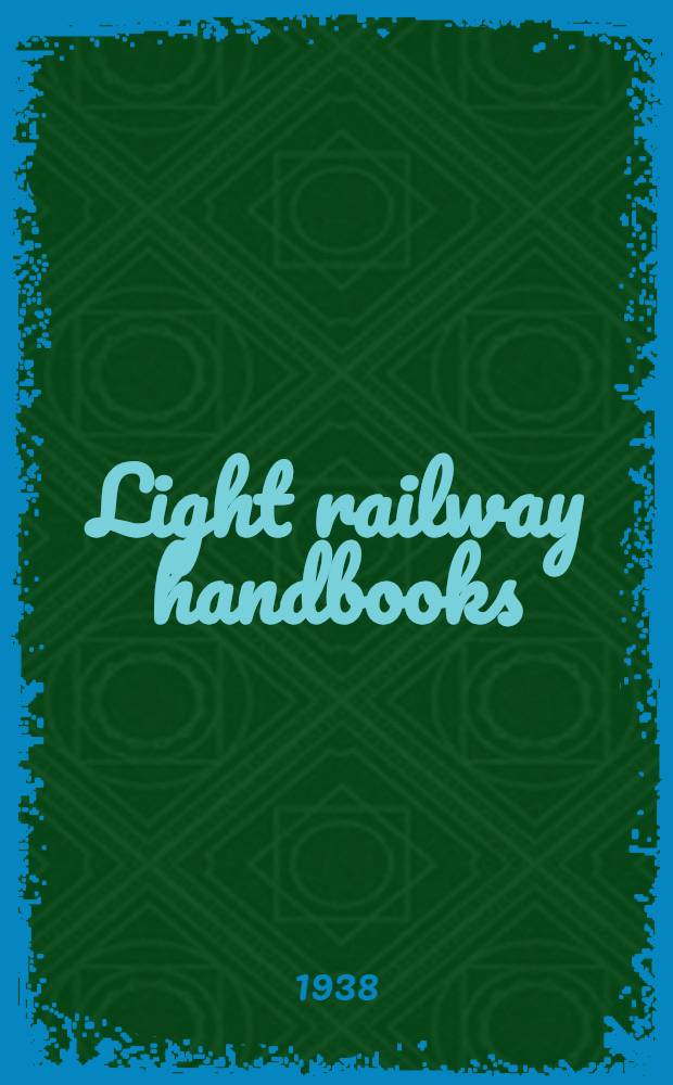 Light railway handbooks