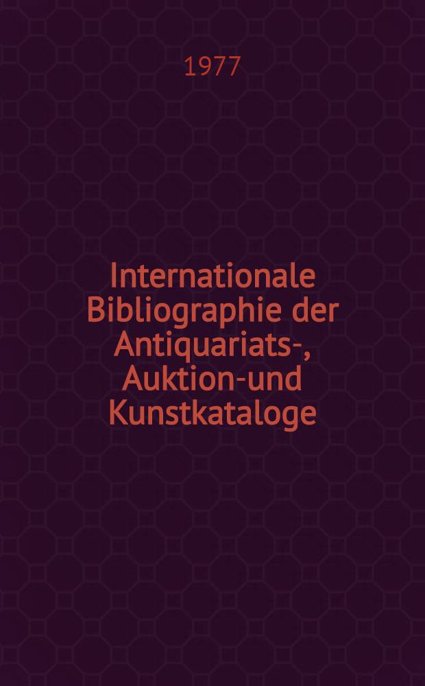 Internationale Bibliographie der Antiquariats-, Auktions- und Kunstkataloge : Register der Privatbibliotheken und Sammlungen 1960-1969. Lfg. 2