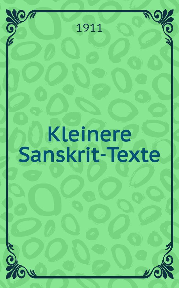 Kleinere Sanskrit-Texte