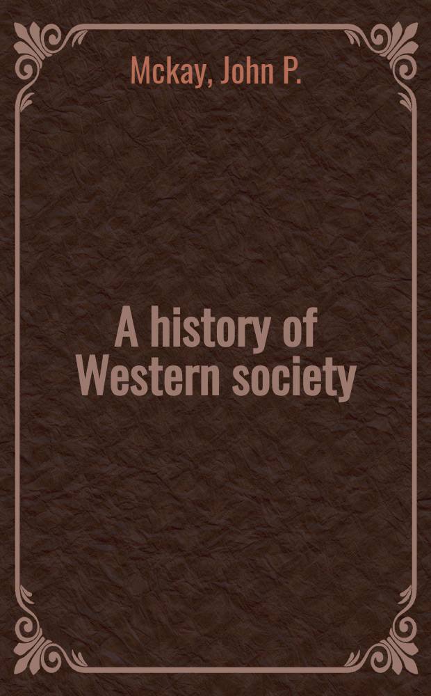 A history of Western society