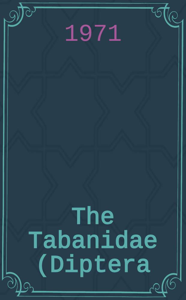 The Tabanidae (Diptera) of Australia. 5 : Subfamily Tabaninae, Tribe Tabanini