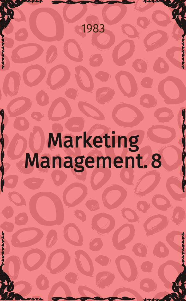 Marketing Management. 8 : Tourismus-Management