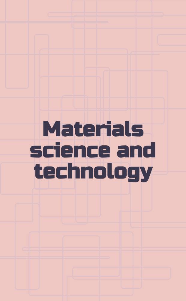 Materials science and technology : A comprehensive treatment. Vol. 5 : Phase transformations in materials