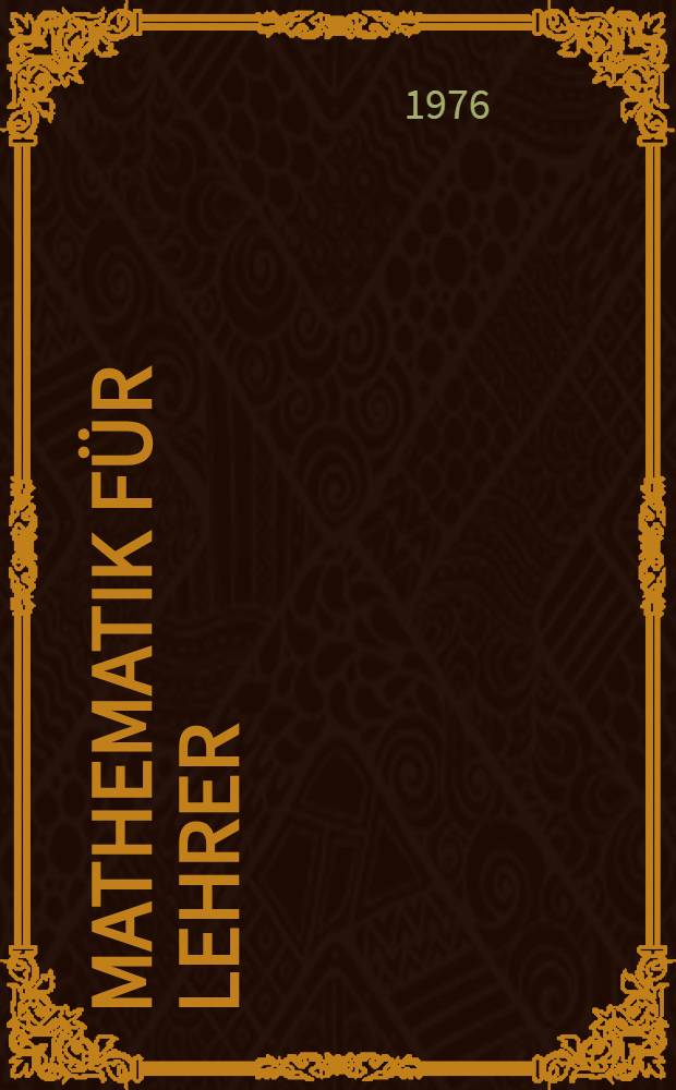 Mathematik für Lehrer