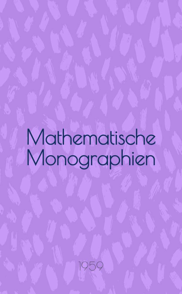 Mathematische Monographien