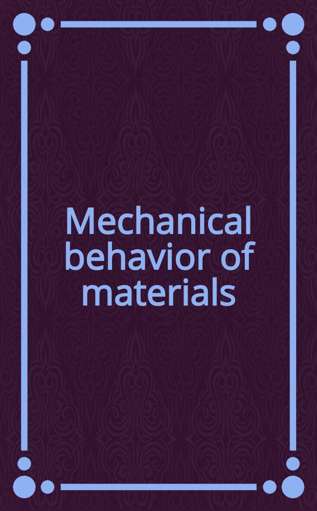 Mechanical behavior of materials : Proc. of the Third Intern. conf. held in Cambridge, England, 20-24 Aug., 1979 : In 3 vol.
