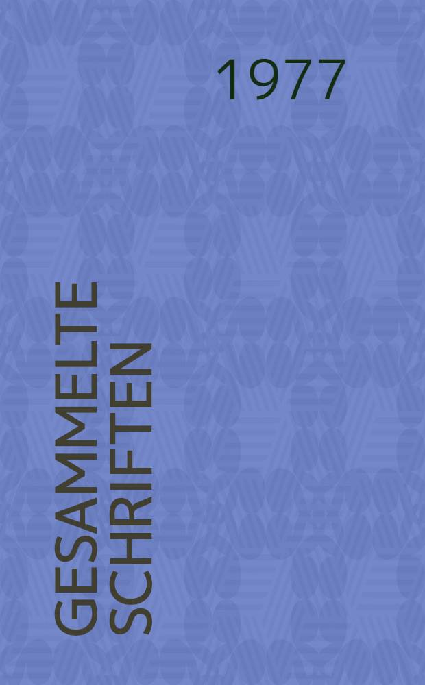 Gesammelte Schriften