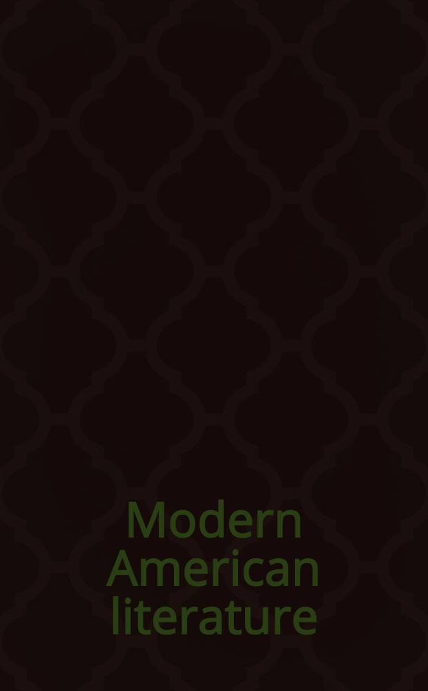 Modern American literature : New approaches