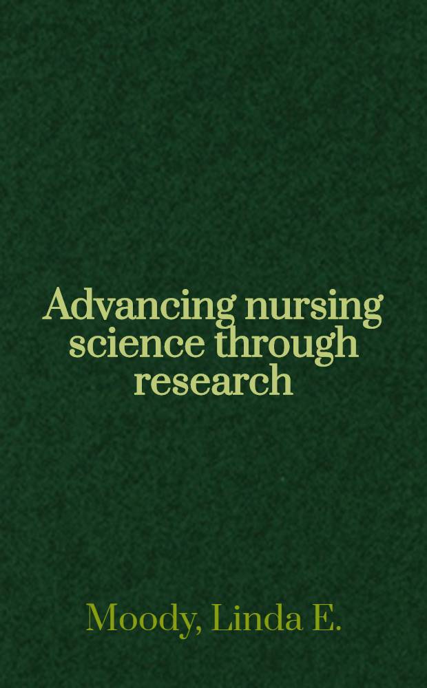 Advancing nursing science through research