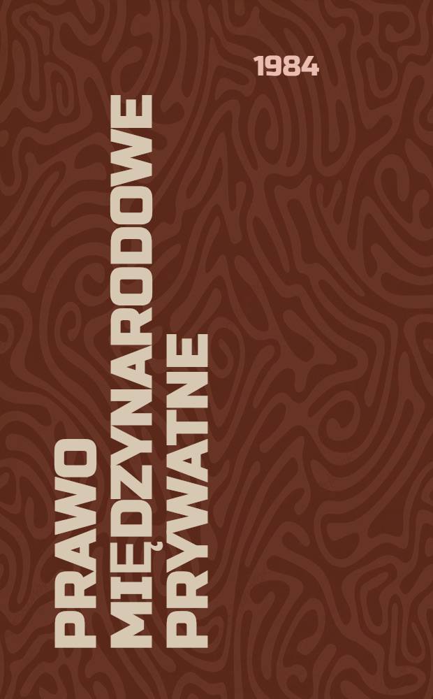 Prawo międzynarodowe prywatne : Zarys wykładu