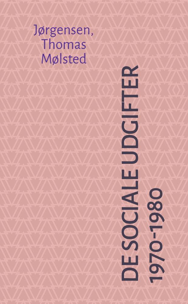 De sociale udgifter 1970-1980