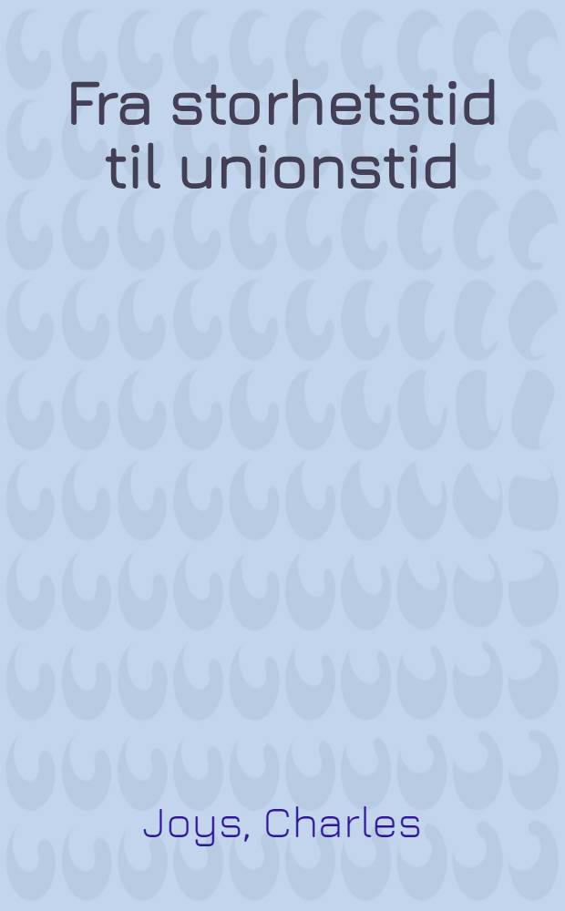 Fra storhetstid til unionstid : 1200-1387