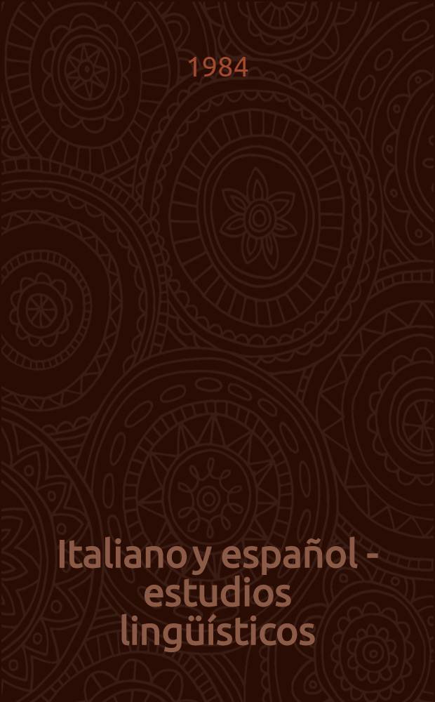 Italiano y español - estudios lingüísticos