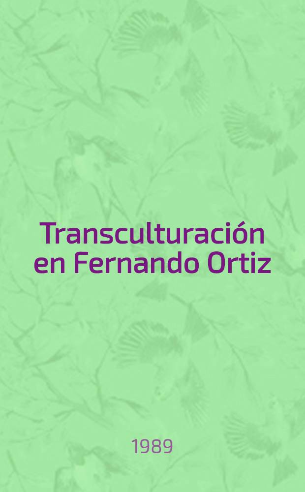 Transculturación en Fernando Ortiz