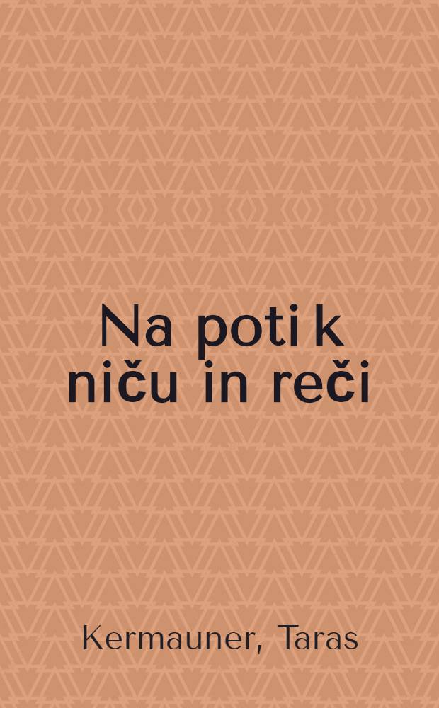 Na poti k niču in reči : Porajanje reizma v povojni slovenski poeziji