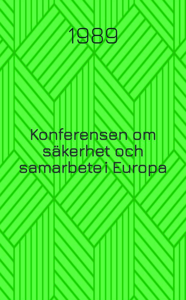 Konferensen om säkerhet och samarbete i Europa (ESK) : Uppföljningsmötet i Wien 1986-1989