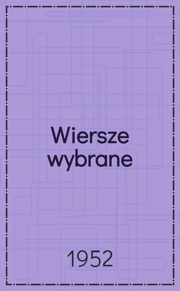 Wiersze wybrane