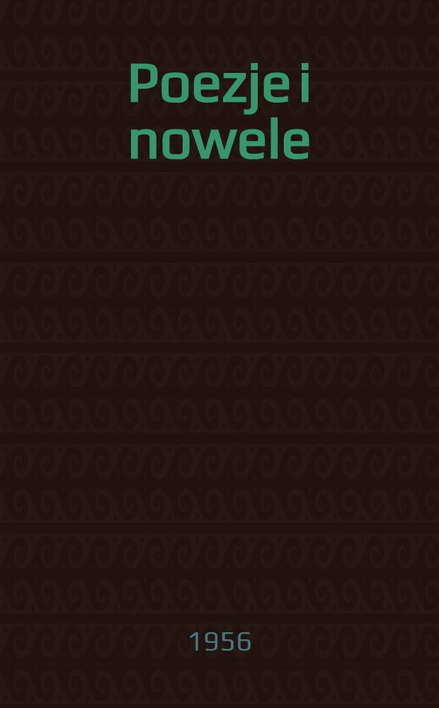 Poezje i nowele