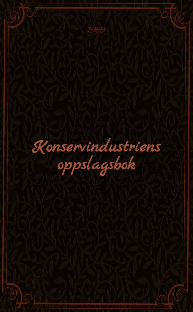 Konservindustriens oppslagsbok