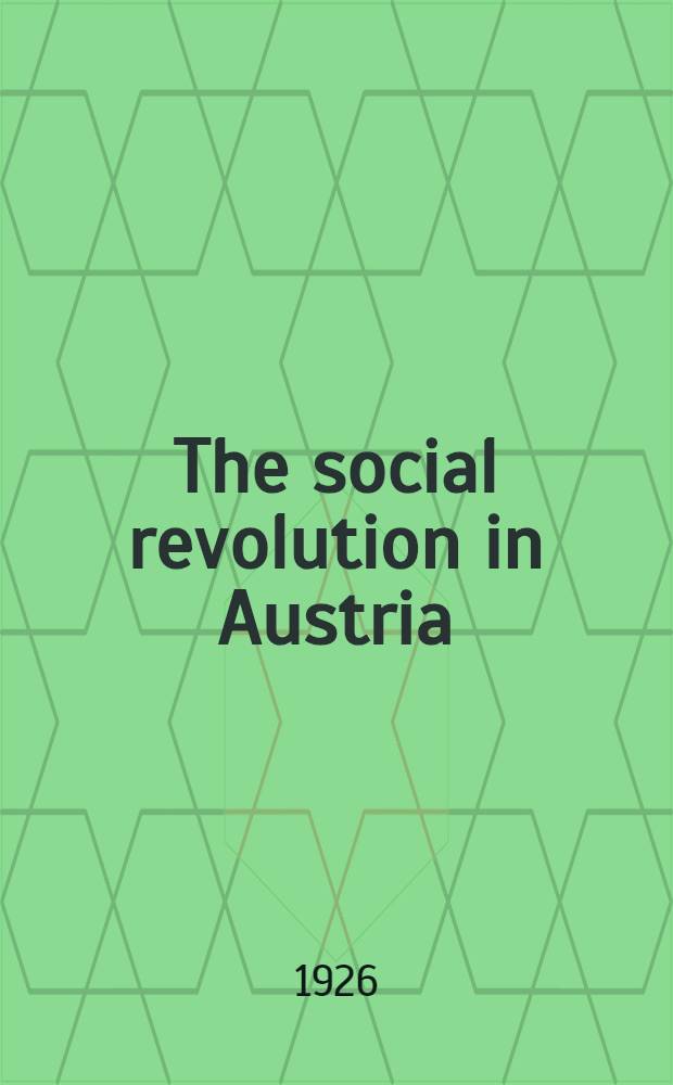 The social revolution in Austria