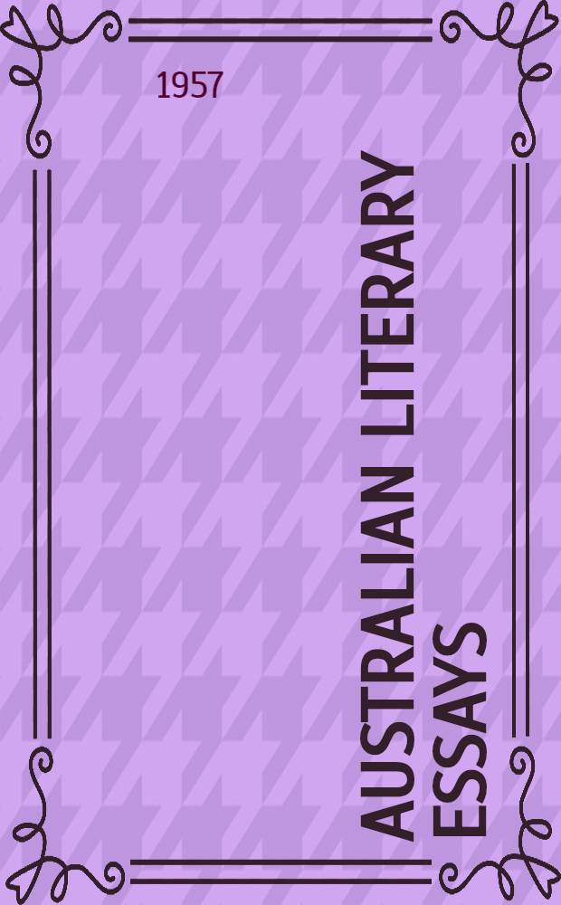 Australian literary essays