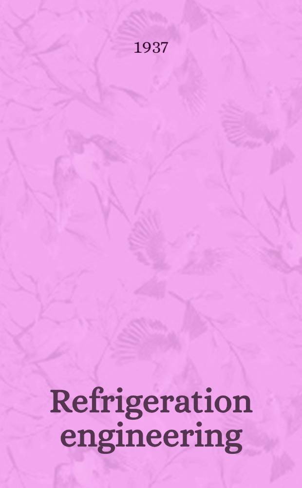 Refrigeration engineering