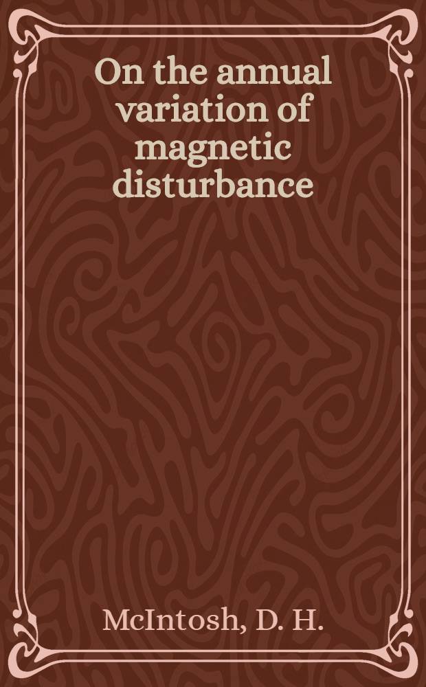 On the annual variation of magnetic disturbance