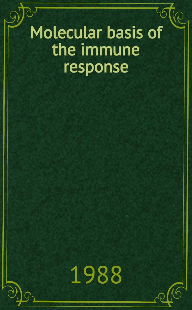 Molecular basis of the immune response