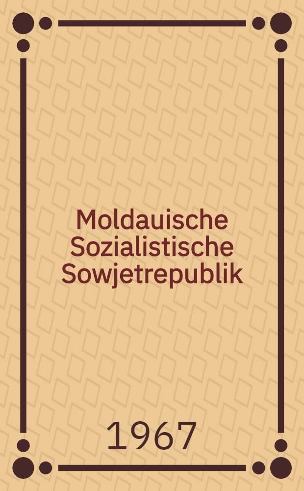 Moldauische Sozialistische Sowjetrepublik