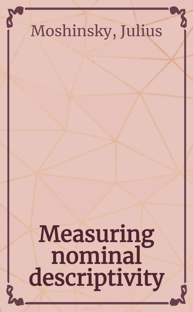 Measuring nominal descriptivity