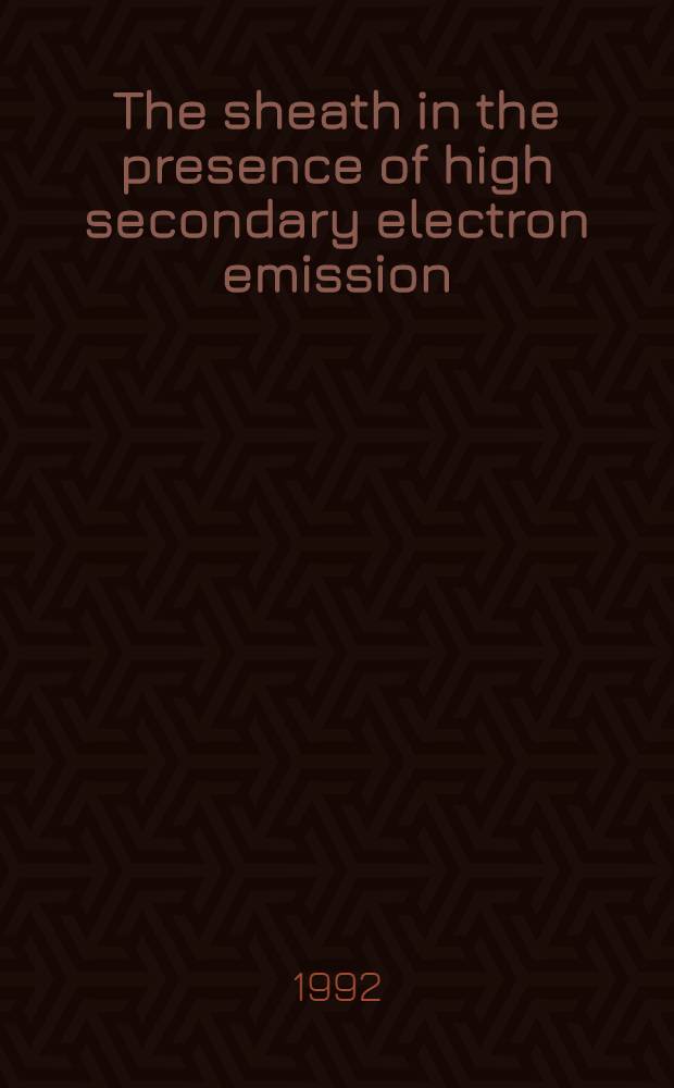 The sheath in the presence of high secondary electron emission