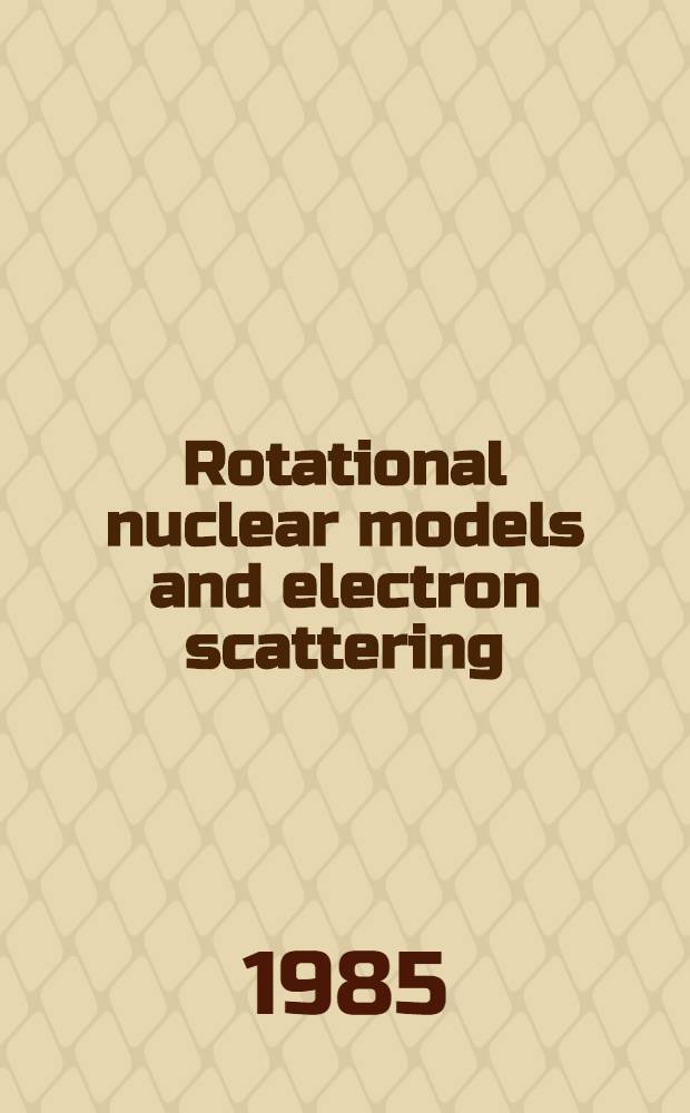 Rotational nuclear models and electron scattering