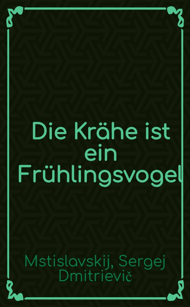 Die Krähe ist ein Frühlingsvogel