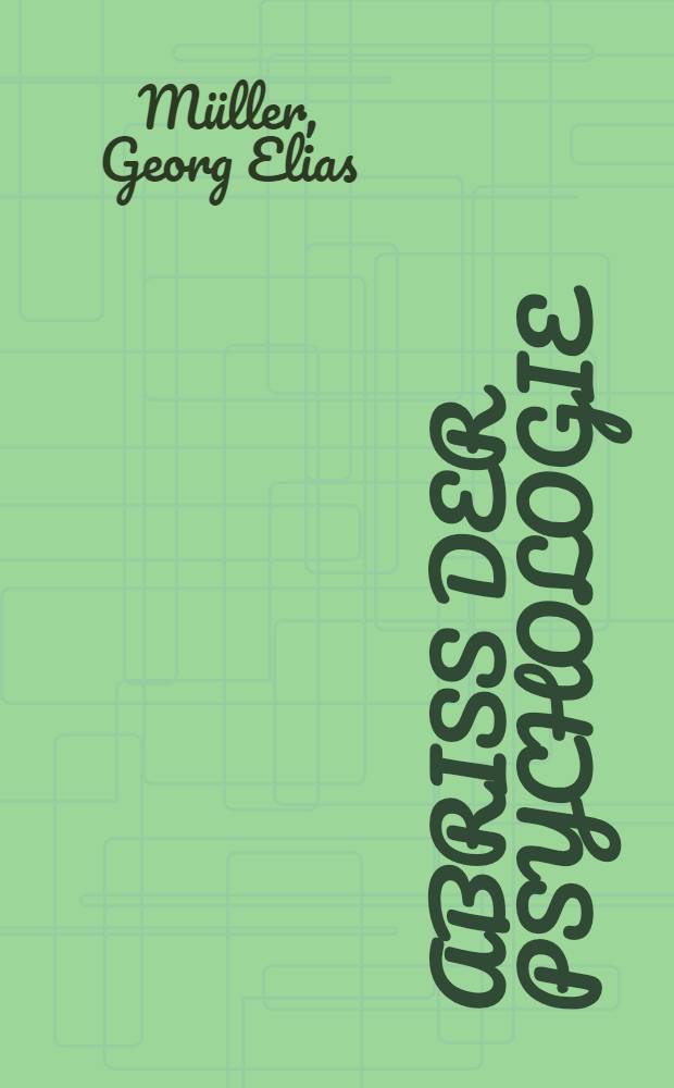 Abriß der Psychologie