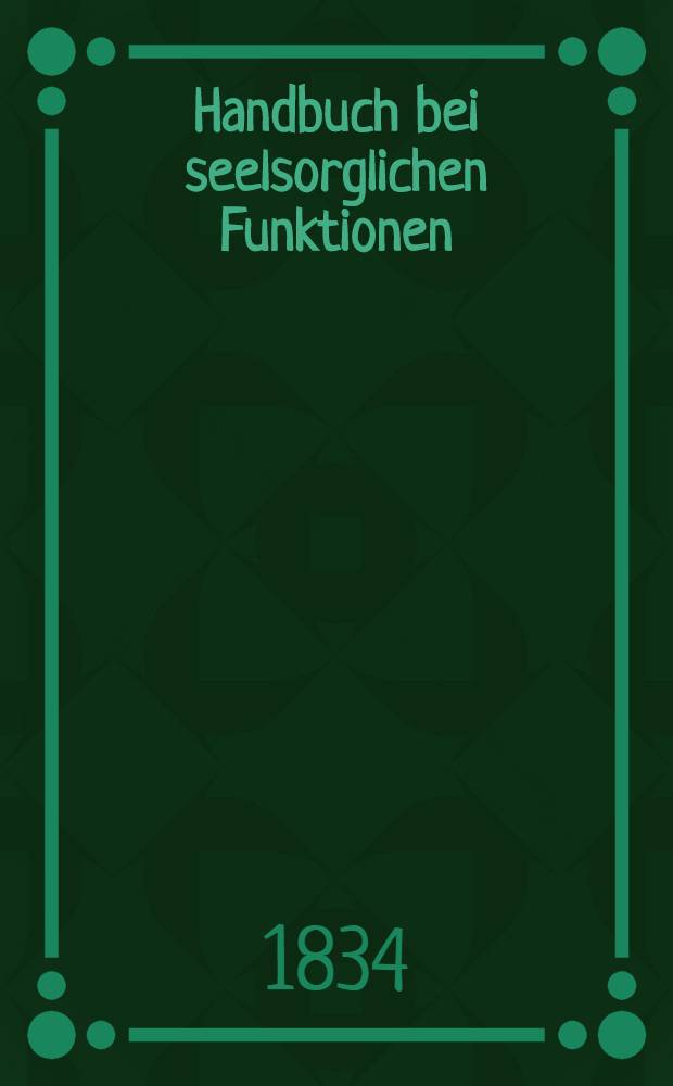 Handbuch bei seelsorglichen Funktionen