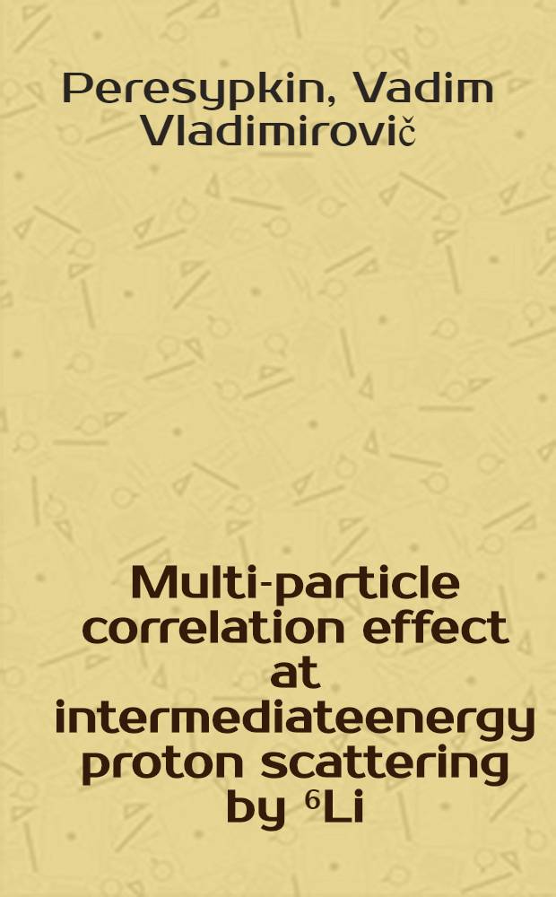 Multi-particle correlation effect at intermediateenergy proton scattering by ⁶Li