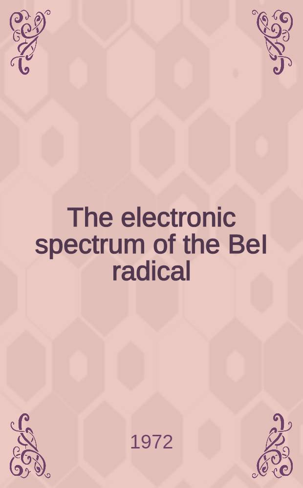 The electronic spectrum of the BeI radical