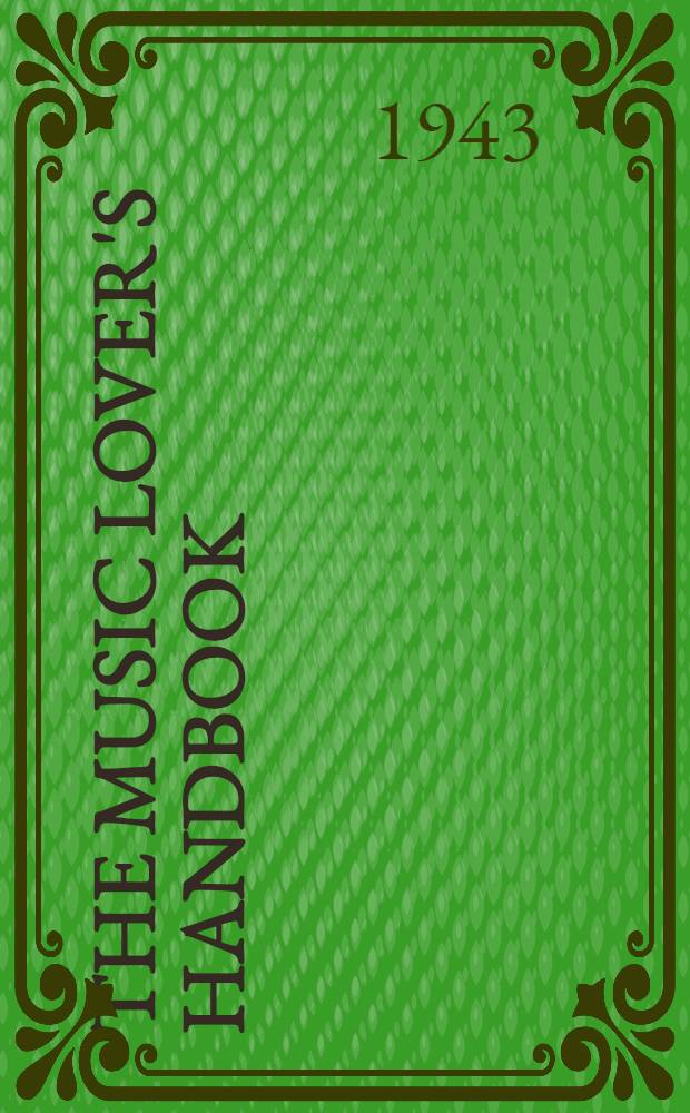 The music lover's handbook