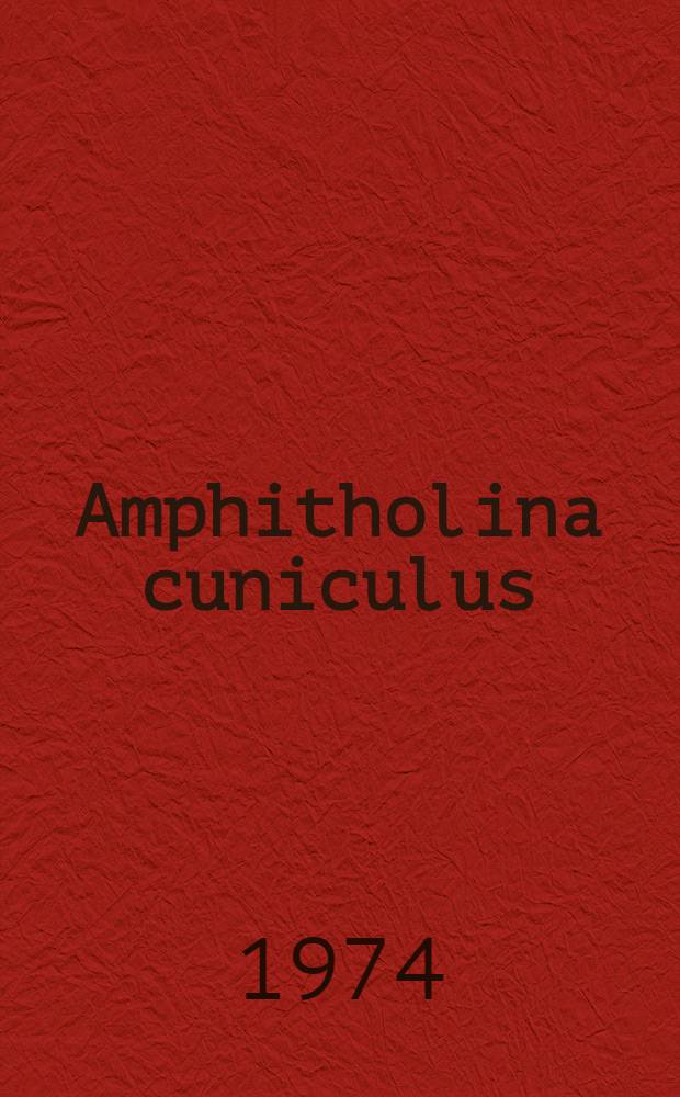 Amphitholina cuniculus (Stebbing), a little-known marine amphipod crustacean new to Ireland